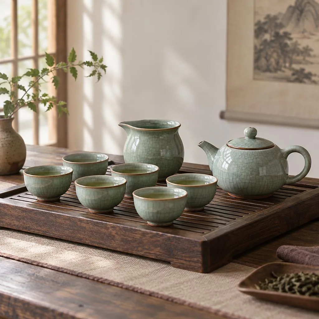 青磁の功夫茶セット